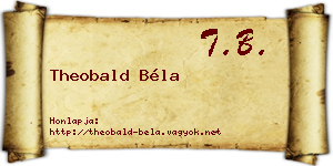 Theobald Béla névjegykártya